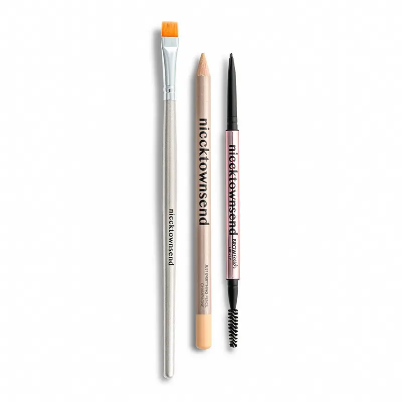Nicck Townsend Signature Brow Kit - BrowSketch Pencil, Just Everything Pencil, Highlighter Brush - Long-Lasting Makeup Cosmetic for All Skin Types, Salon-Quality Flawless Brows