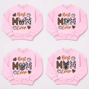 Best Dog Mom Ever Leopard Print Sweatshirt Irish Green & Light Pink – 25 Cute Dogs Personalized Custom Dog Lover Gift for Stylish Moms Today
