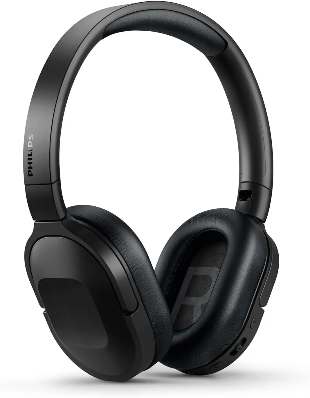 PHILIPS Over-Ear Active Noise Cancellation Wireless Bluetooth Headphones, 30h Playtime, Deep Bass, Flat Folding, Lightweight, Built-In Mics, Audio Electronic Devices for Home Office (No Cable Hassle), On Ear