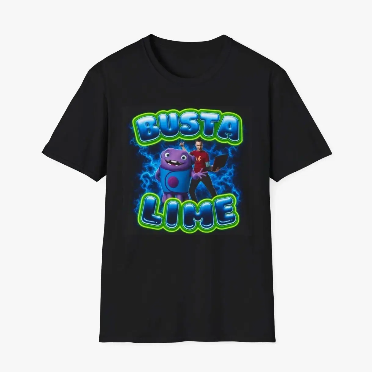 Busta Lime T-Shirt | Colorful Cartoon Alien