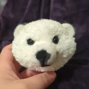 Polar Bear Pom Pom Key Chain