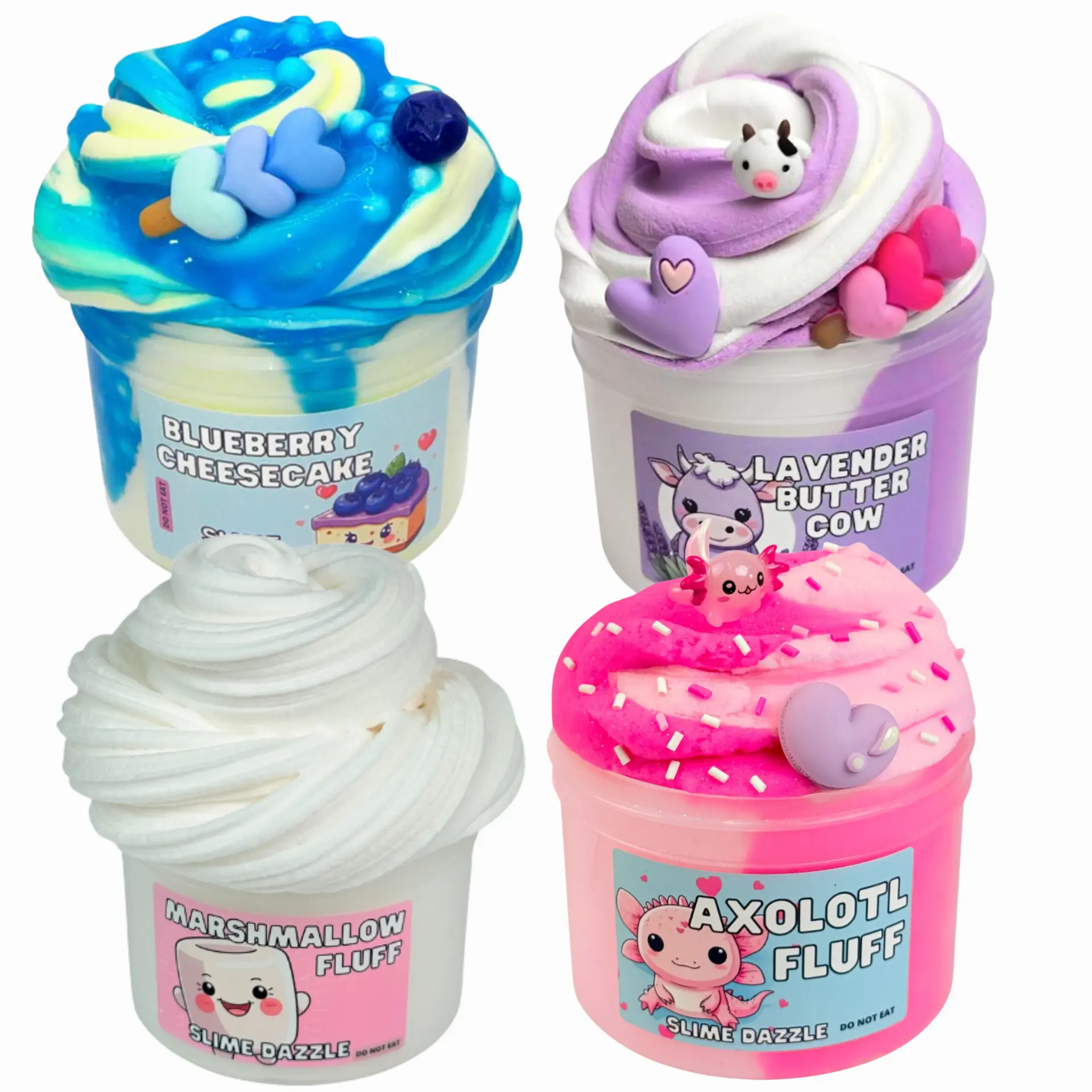 New Best Selling Slime Set 4 Pack 8 Fl Oz Each Made in USA