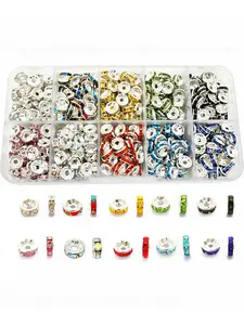 200pcs 8mm Spacer Bead Kit - Bead Assortment, Beads Mix, DIY Beading Accessories, 10 Colorful Beads for Jewelry Making, Fit for DIY Spacer Bead Bracelets, Craft Pens & Handmade Crafts (Boxed)
