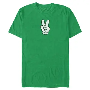 Men's Mickey & Friends Peace Sign Gloves T-Shirt