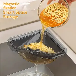 Magnetic Sink Filter Basket, Hanging Sink Drainer, Kitchen Sink Strainer, Food Waste Filter, Kitchen Trash Collection Rack, Durable Design, Easy Installation, Home, Kitchen Accessories