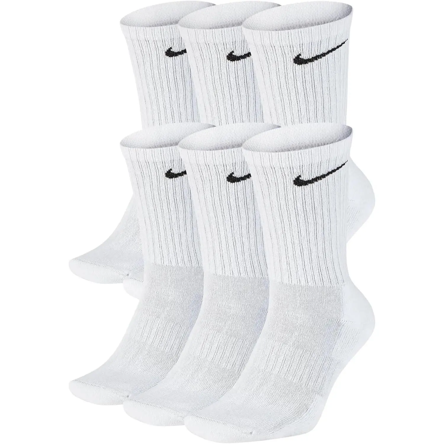 Nike unisex-adult Performance Cushion Crew Socks With Band (6 Pairs)