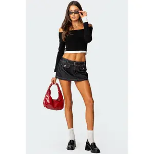 Rae Denim Mini Skort