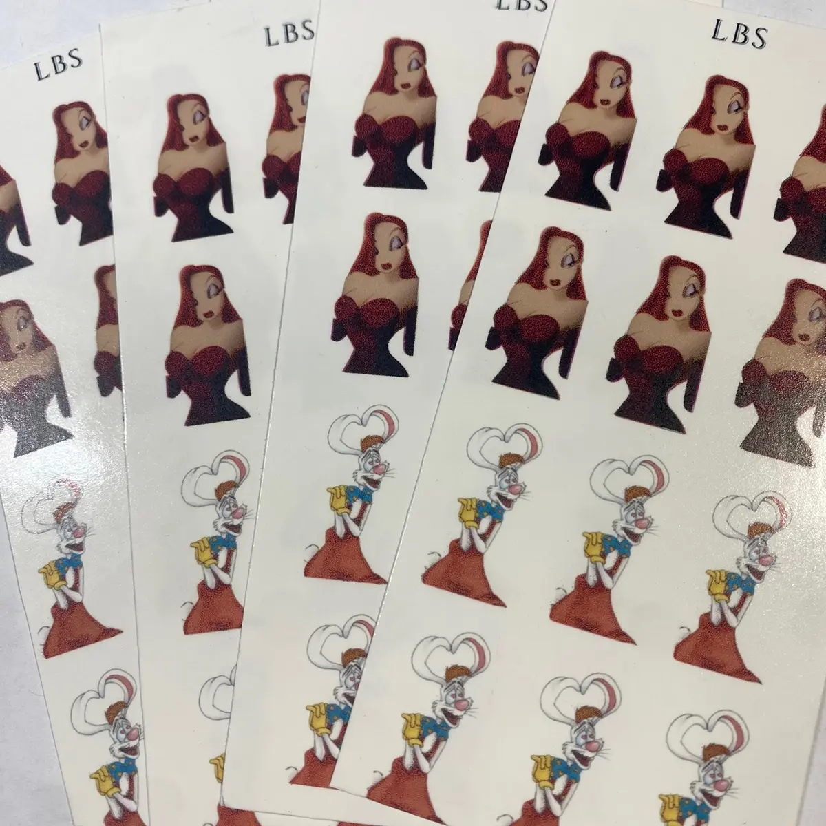 Jessica and Roger rabbit Waterslide decals