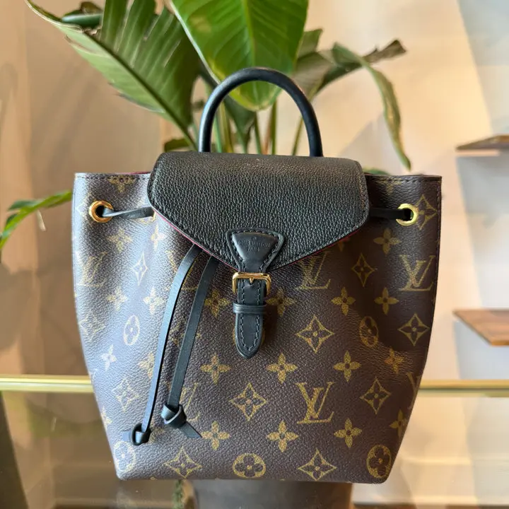 Pre-owned Louis Vuitton Coated Canvas Crossbody Bags Monogram Montsouris BB Backpack