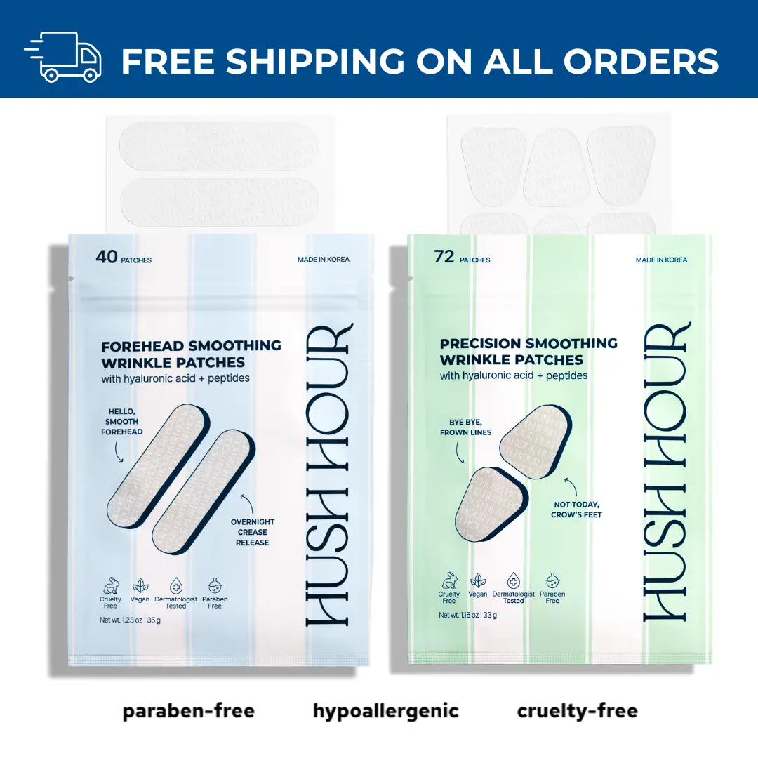 HUSH HOUR Wrinkle Patches - Forehead Smoothing - Precision - Hyaluronic acid - Centella - Peptides, Adenosine
