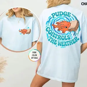Two-sided Graphic Pudge Controls The Weather Shirt Lilo and Stitch Tee Fish Pudge Tshirt Trip Shirt Magic Kingdom Tee [Adult - Youth - Toddler Magic Kingdom], Full Colors, Full Size
