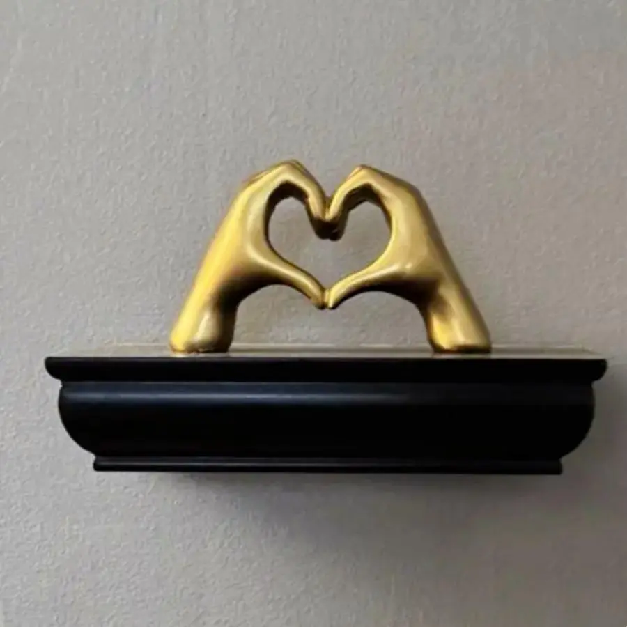 Hand Shaped Resin Ornament, 1 Count Heart Shaped Statue, Home Decor for Living Room, Bookshelf, Desktop, Gifts For Boyfriend, Decor Figurine, Decorative Sculptures, Decorative Statues, Desktop Decoration Ornament, Desktop Ornaments
