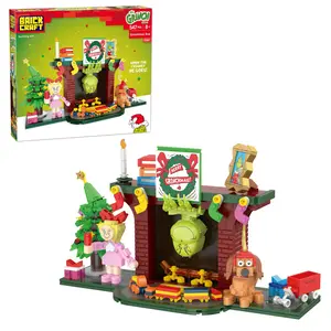 Brickcraft The Grinch Grinchmas Eve Fireplace Building Set, 547-Piece Collectible Holiday Decoration for Fans & Collectors 8+