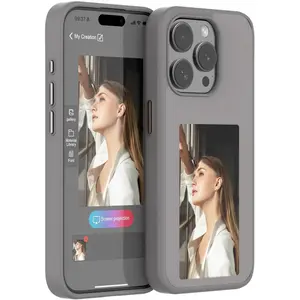Smart Ink Protective Smartphone Phone Case Cover for iPhone 13-17 Series, Smart Ink Screen Phone Case NFC E-Ink iPhone Phone Case Frame DIY Custom Image on Phone Case Accessories
