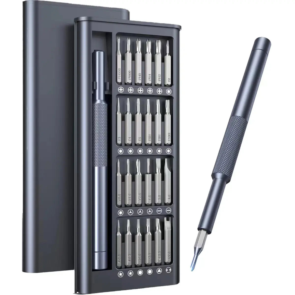 25-in-1 Small Precision Screwdriver Set[Bearing Steel], Professional Magnetic Mini Repair Tool Kit for Phone, Computer, Watch, Laptop, Ring Doorbell, Eyeglass, Electronic, [Bearing Steel] Screw Driver, Multipurpose Screwdriver
