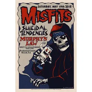 Misfits Vintage Music Concert Reprint Poster - 18" x 24"