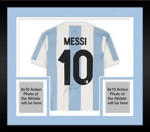 Framed Lionel Messi Argentina National Team Autographed Argentina 2024-25 50th Anniversary Home Jersey - FIFA Hologram - Fanatics Authentic Certified