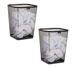 Mind Reader 2 Pack Square Waste Basket