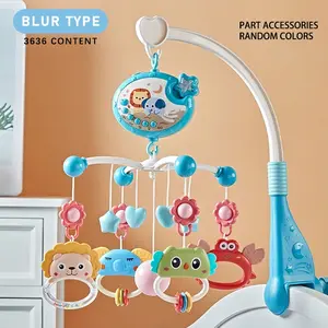 Baby Crib Mobile with Music and Lights, Musical Light Up Toy with Remote Control and Timer, Fits Newborns and Infants