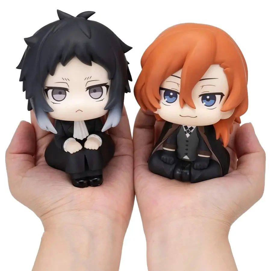 10cm Bungou Stray Dogs Q-Version Anime Figures - Nakajima Atsushi & Dazai Osamu PVC Action Figurines, Anime Collectors' Collection Toys (Stress Relief, Classic & Novelty Toys)
