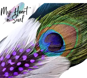 Black Turkey and Peacock Guinea Smudge Feather – PURPLE - Hand Crafted Piece for Smudge Kit Home Energy Cleansing – Beginner Instructions Included. Ritual - Spiritual  Holistic Wellness - Invoke Positivity - Remove Negative Negativity