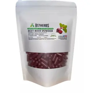 Beet Root Powder Capsules - Superfood - No Fillers - 100 Veggie Caps, 700 mg