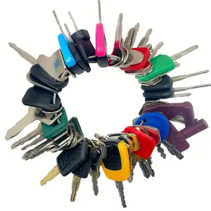 Equipment Key Set Main Kit, Ignition Keys Suitable for Most Machines, Essential Tool for Construction Sites, Keychain Tool Set