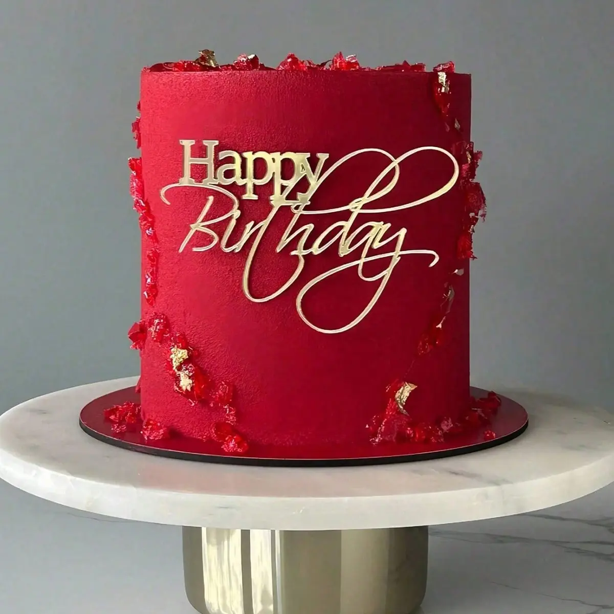 Birthday Cake Decoration Plaques, Acrylic, DIY Baking Tools, Cake Decorating, Cake Decoration Supplies, Side Decor for Birthday Parties, Happy Birthday, 1/3/5 Pieces