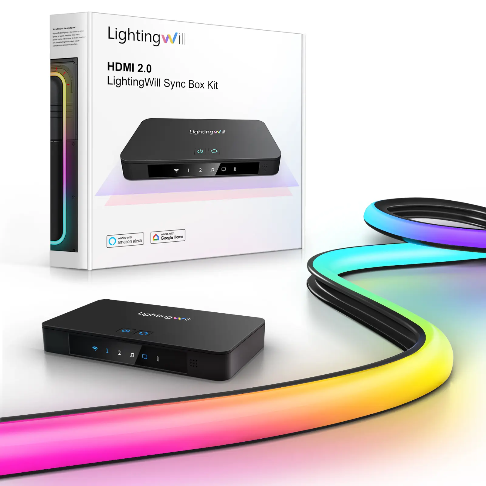 LightingWill HDMI 2.0 Sync Box Kit – Immersive TV Backlight for an Enhanced Viewing Experience