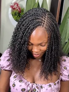 Passion Twist Afro Kinky Texture Bulk Human Hair 50g Pack Natural Black For Dreadlock Repair Dreadlock Friendly Mini Twist Braiding Soft Non Shedding