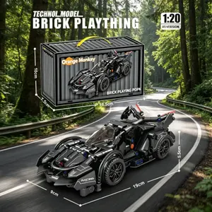 1:20 Scale Static Sports Car Building Blocks, Brick Set, Technic Racing Model Kit, Educational Stem Toy for Kids & Teens, Ideal Birthday Gift