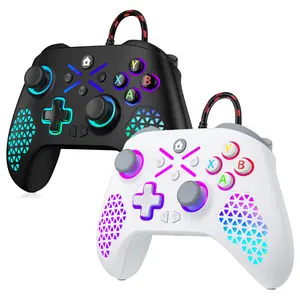 Wired XBOX ONE RGB Controller for Xbox One/Xbox Series & PC, Programmable Macro & Turbo Gamepad with Dual Vibration