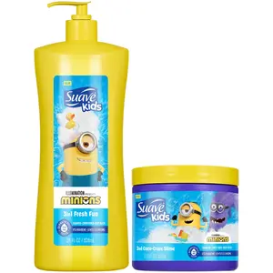 Suave Kids 3-in-1 Fresh Fun + Coco-Craze Slime Shampoo, Conditioner & Body Wash for Kids