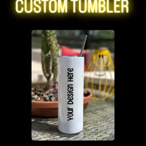Custom Tumbler - Personalized Design Here, Reusable Drinkware, Portable and Stylish
