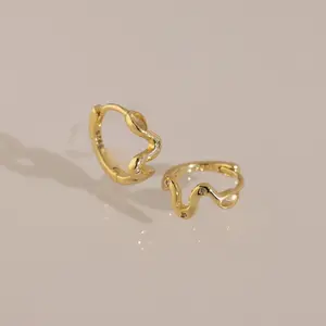 Pave Viper Huggies by Caitlyn Minimalist - Diamond Snake Huggie Hoop Earrings - Trendy Animal Earrings - Jewelry Gift for Her