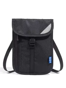Neck Wallet for Travel & Passport Holder, Travel Document Holder with RFID Blocking - Slim & Easy to Conceal Nylon Travel Pouch for men & women with Around Neck Lanyard Strap - Holds Phone, Cash, Cards, Keys, Passport Cover, Travel Accessories
