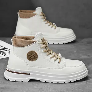 Shipped from local US warehouse CORASUN 2025 Autumn & Winter New Men's Mid-Top Sports Casual Shoes Soft Sole Soft Leather Outdoor Boots Non-Slip Hiking Boots Fashion Motorcycle Boots