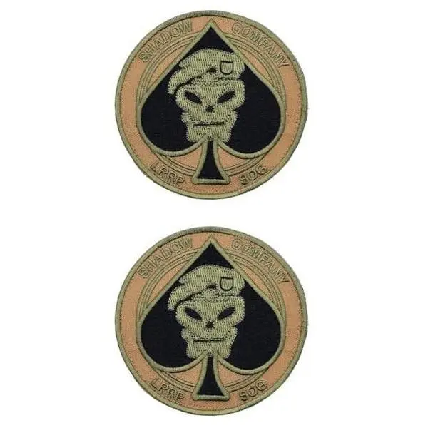 MiltacUSA Call Duty Spade Shadow Company (SOG) Patch (3.5 X 3.5 - Hook Backing -SC1) for Jackest and Backpacks 2 Piece