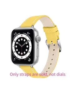 Leather Watch Strap Compatible with Apple 1-11 Generations, Slim Single Loop Leather Strap for Apple Watch Ultra