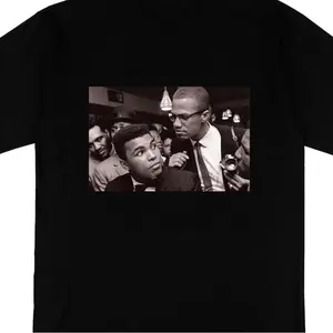 [ Sale Up To 40%] Malcolm X Muhammad Ali Boxe Black All size Unisex T-shirt _Shirt Gift For Woman and Man Unisex T-Shirt