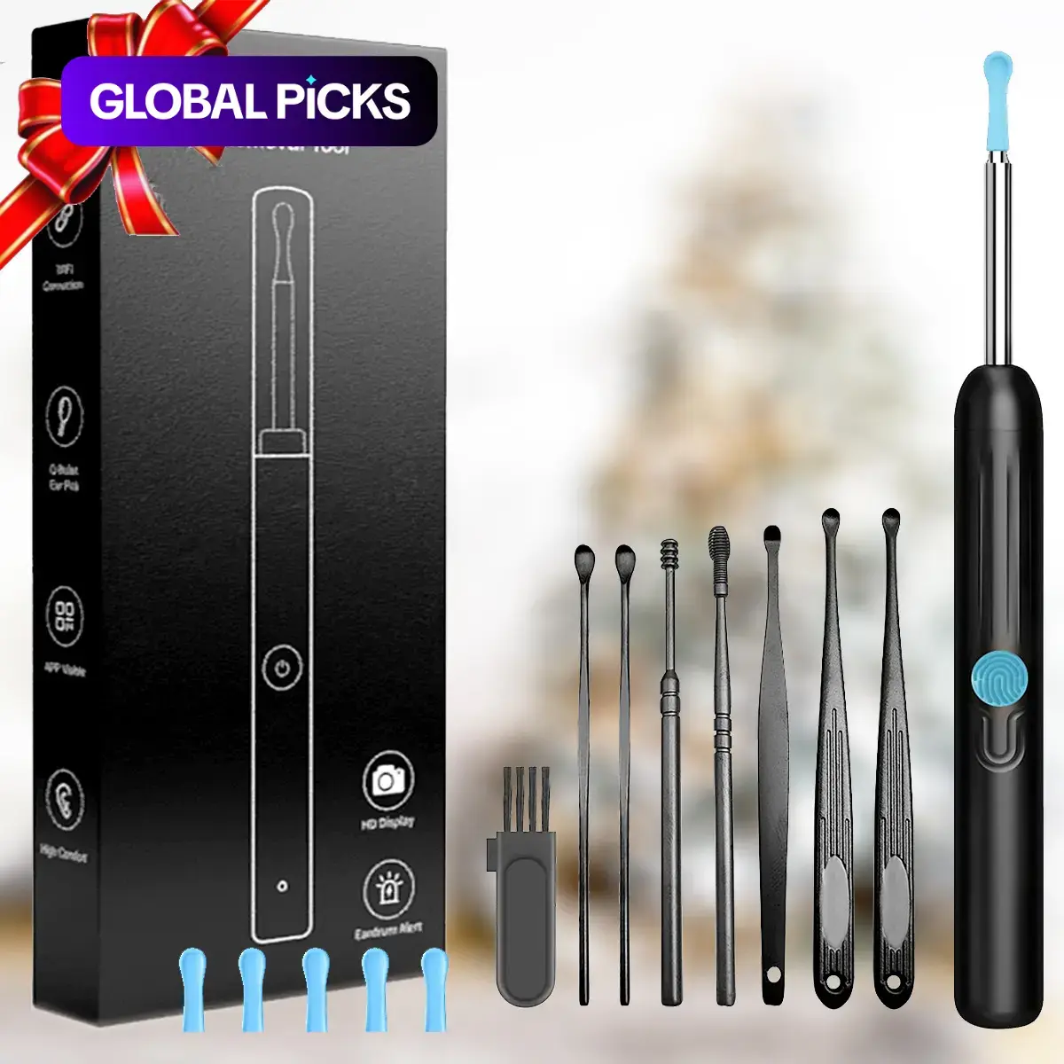 Earwax Removal Tool with Camera, 1 Set Portable Type-C Rechargeable Ear Cleaner, Waterproof Endoscope Ear Cleaning Tool #GLOBAL PICKS