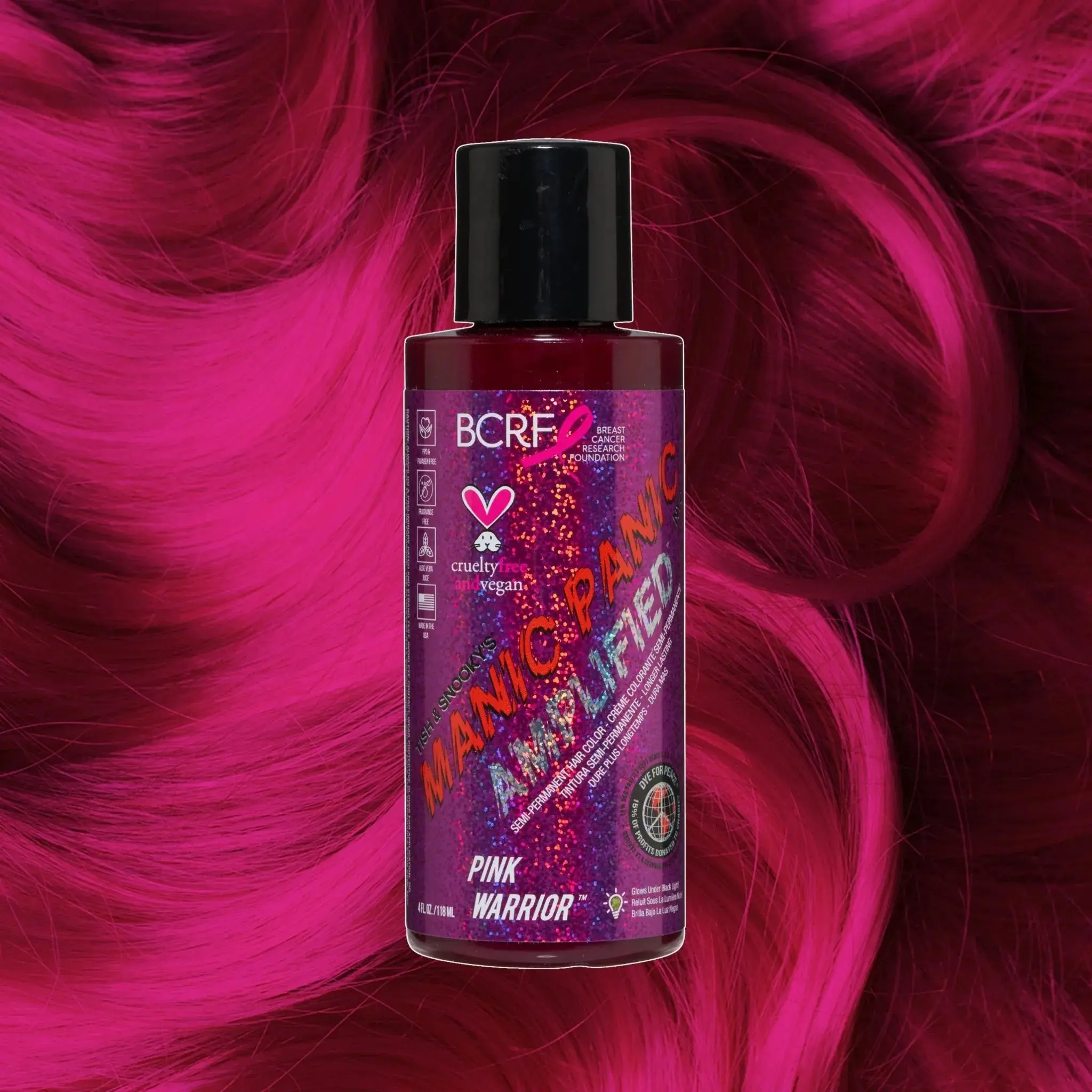 Pink Warrior™ - Amplified™ Electric Pink Glowing Semi-Permanent Hair Dye