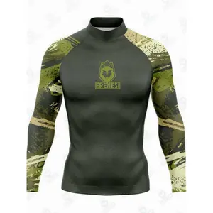 Men's Long-Sleeve Swimsuit Wetsuit Beach Sun Protection Clothing Surfing Suit UPF+50 Quick-Drying Sports for Freediving| Mountains| Lakes| Oceans| Hiking Trails| Quick-Drying Tank Top| Compression UV Protection Shirt| Men's Surfing Sun Protection