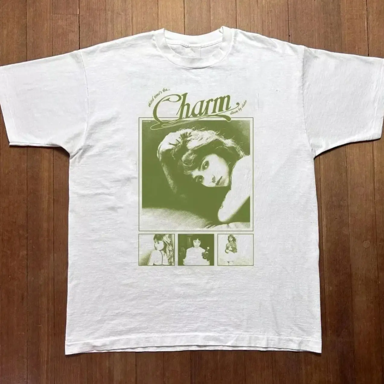 Clairo Charm White T-Shirt Unisex Cotton Fan Gift S-3XL, Graphic Tee Tops Underwear Crewneck Menswear T Shirt Streetwear