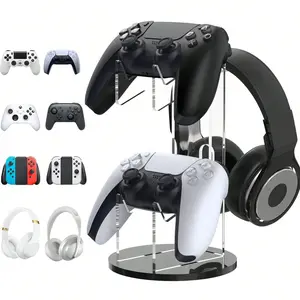 Universal Storage Rack, Headphone Holder, Transparent Acrylic Stand, Detachable Display Shelf, Fits Ps5/ps5 Slim/ps5 Pro