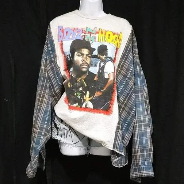 Boyz n the Hood Upcycled Oversized Flannel
