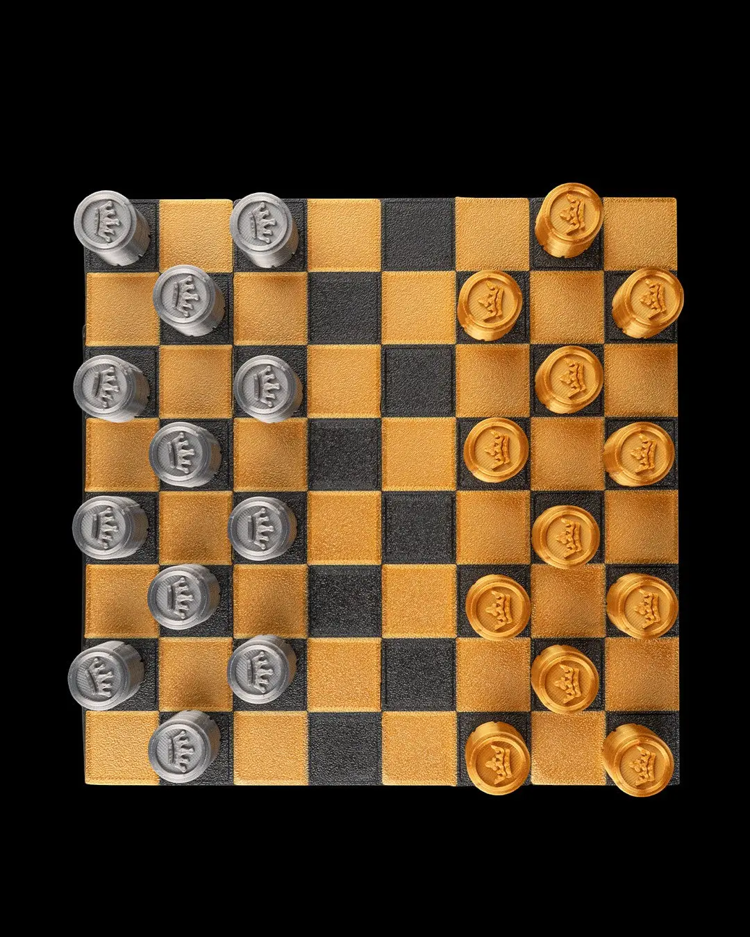 3D Printed Fold-Up Checkers Set, Portable Travel Board Game for On-the-Go Play