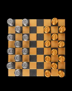 3D Printed Fold-Up Checkers Set, Portable Travel Board Game for On-the-Go Play