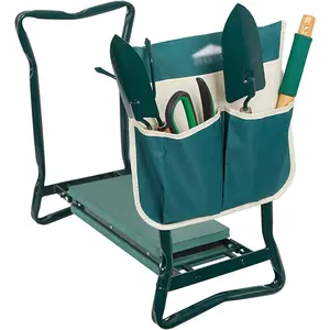 Folding Garden Kneeler Seat Portable Bench Stool with Soft Kneeling Foam Pad and Tool Pouch for Gardening,Fishing Livebest