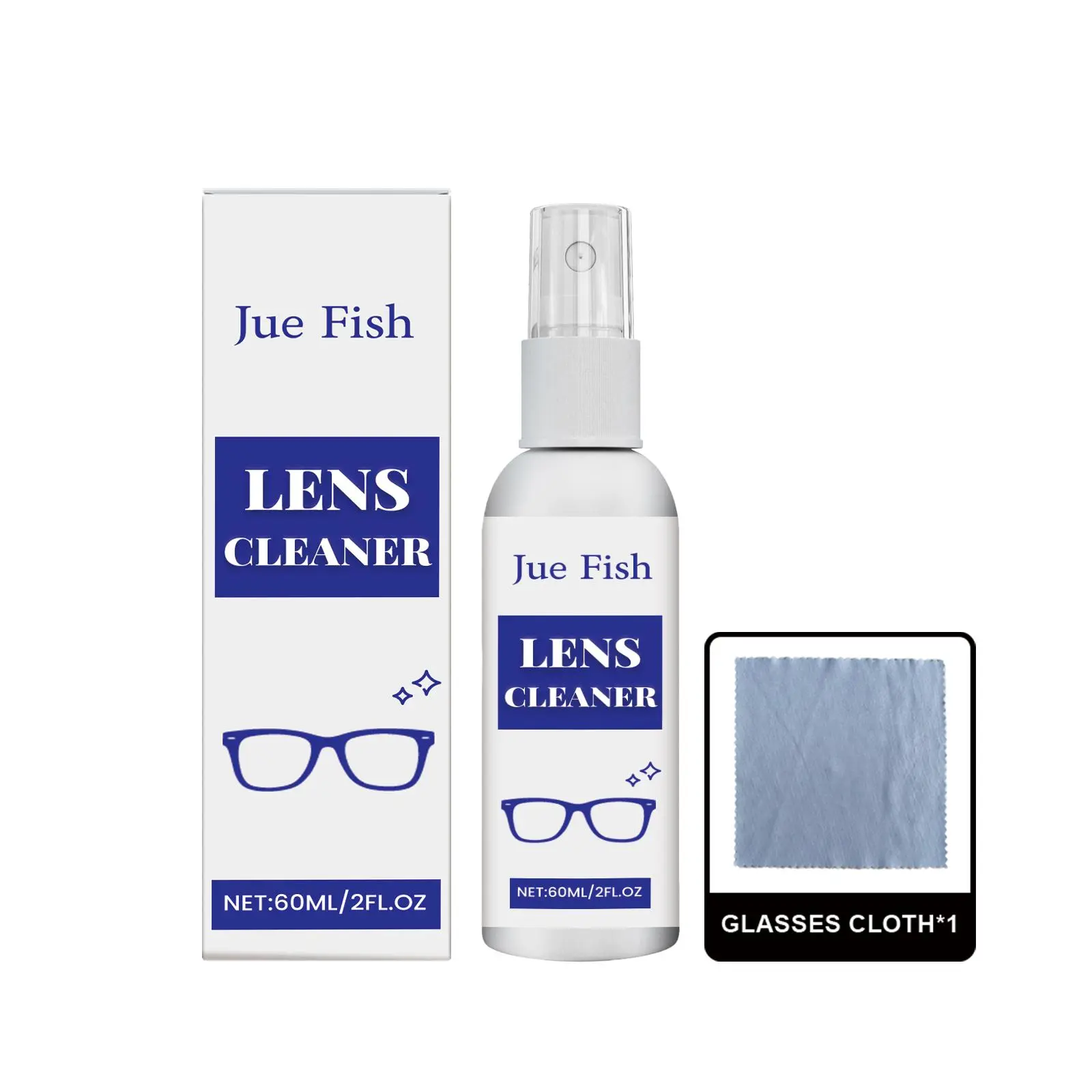 Jue-Fish Glasses Cleaning Spray Cleaning Maintenance Lens Anti-Fog Clear Vision Portable Cleaning Spray Camera Cleaner Smartphone